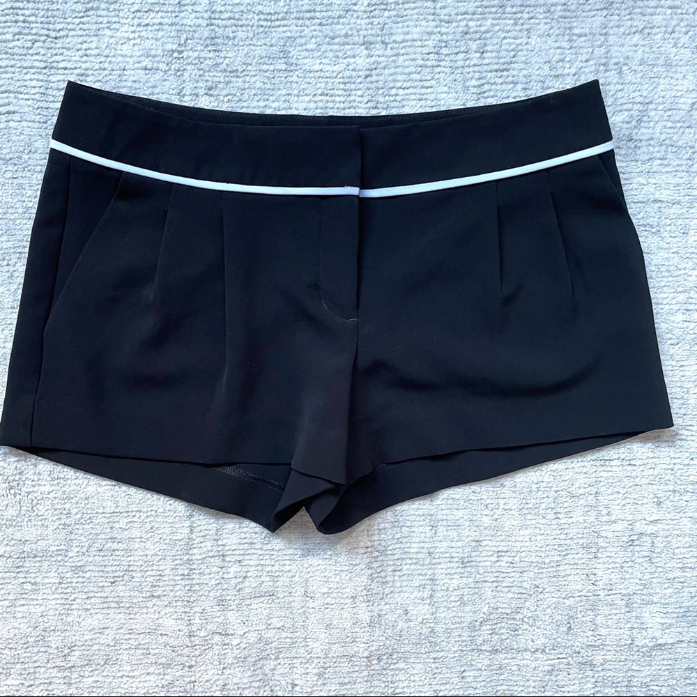Express Black Shorts with Piping Detail